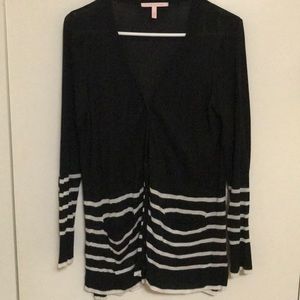 Victoria’s Secret Thin Blk/Wht Striped Cardigan